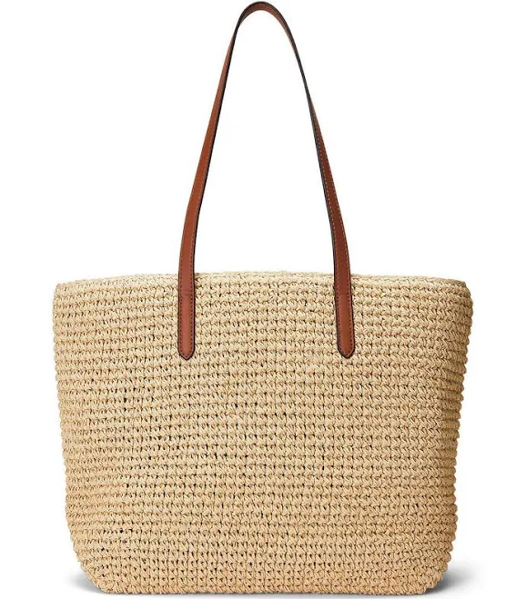 bag LAUREN Ralph Lauren Crochet-Straw Medium Whitney Tote Dillard's $195