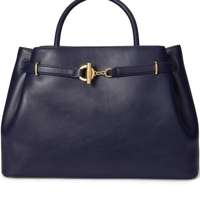 bag Lauren Ralph Lauren Leather Large Blaike Satchel Women's Macy's $270