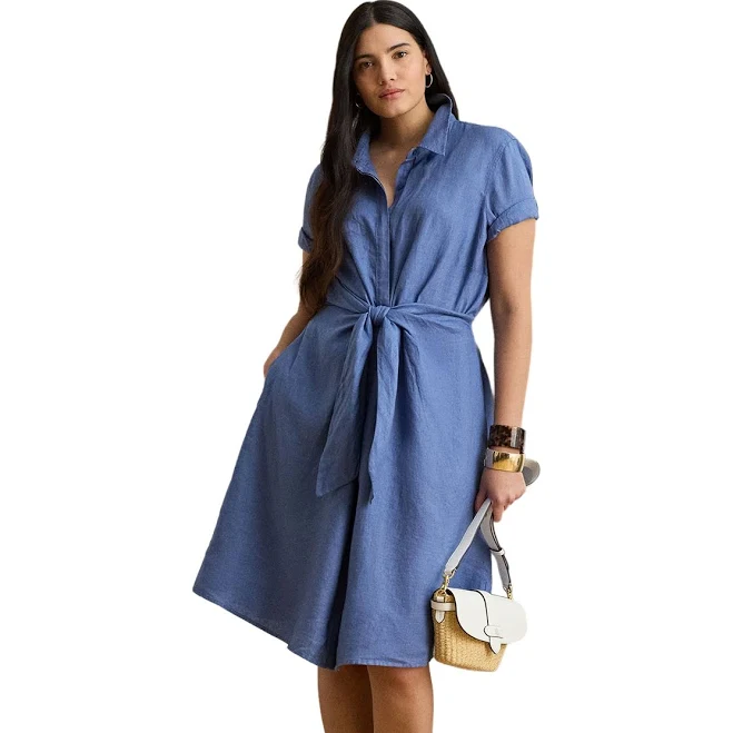 dress Lauren Women's Ralph Lauren Tie Linen Shirtdress Bloomingdale's $195