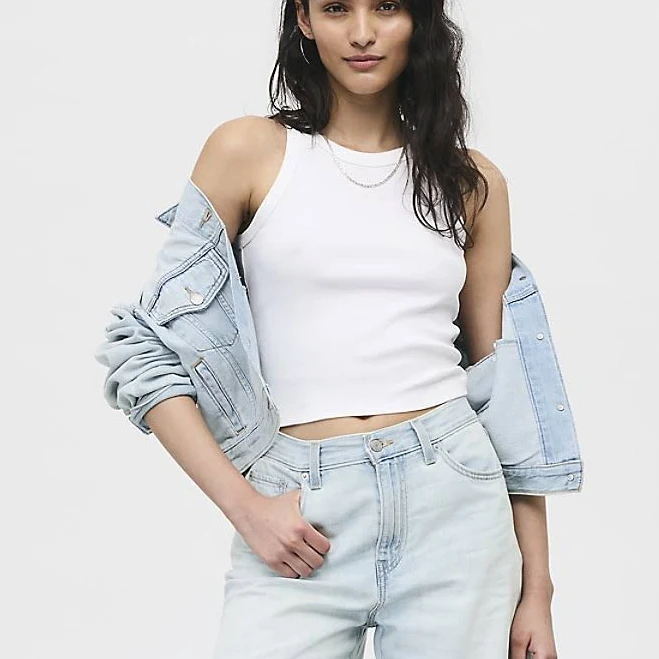 shorts Levi's High Rise Baggy Linen+ Denim Lightweight Women's Shorts - Light Wash 31 Levi's $39.98