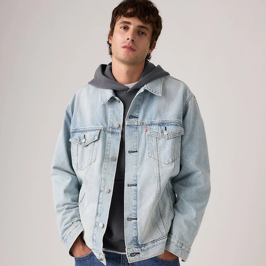 outerwear Levi's Relaxed Fit Trucker Jacket - Men's - Light Wash L Levi's $110