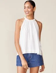 halter top Linen Blend Tie Back Halter - Off White / Small anthemthelabel.com $16.7