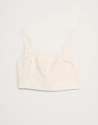 crop top Linen Square-Neck Cropped Tank gap.com $24.97