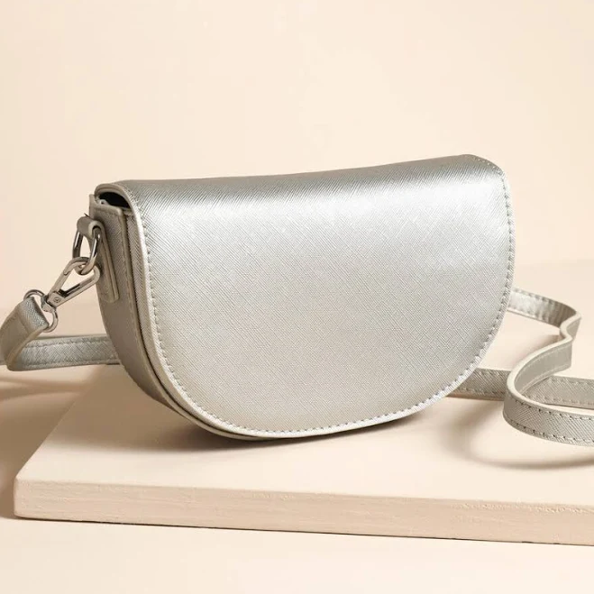 bag Lisa Angel Vegan Leather Half Moon Crossbody Bag Lisa Angel International $26.4