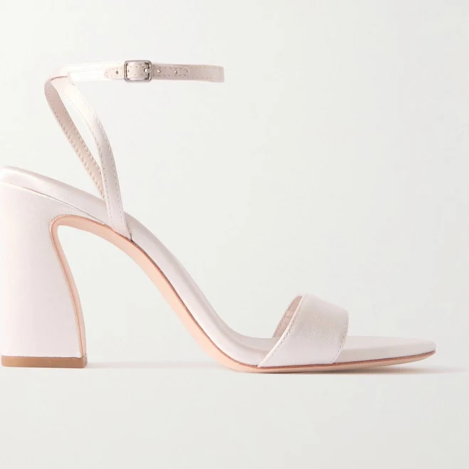 shoes Loeffler Randall Malia Satin Sandals - Women - Cream Heels - US10 NET-A-PORTER $210