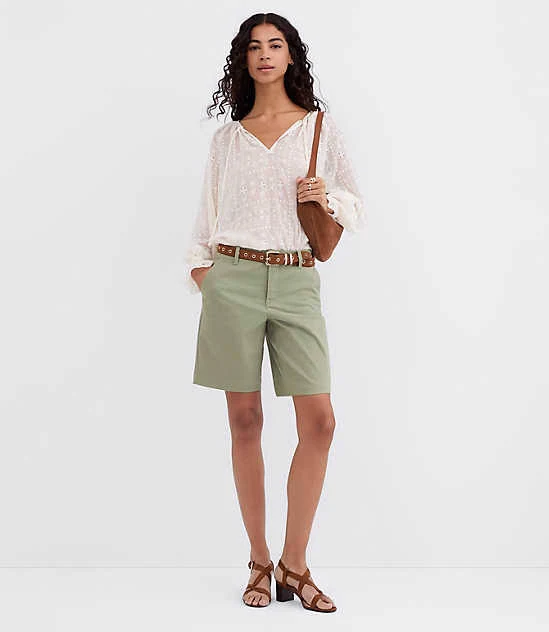 shorts Loft Women's Petite Monroe Chino Bermuda Shorts LOFT $31.48
