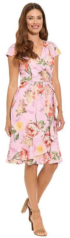 dress London Times Women's Cap Sleeve Ruffle Wrap Dress with Flounce Hem Kohl's $59.4