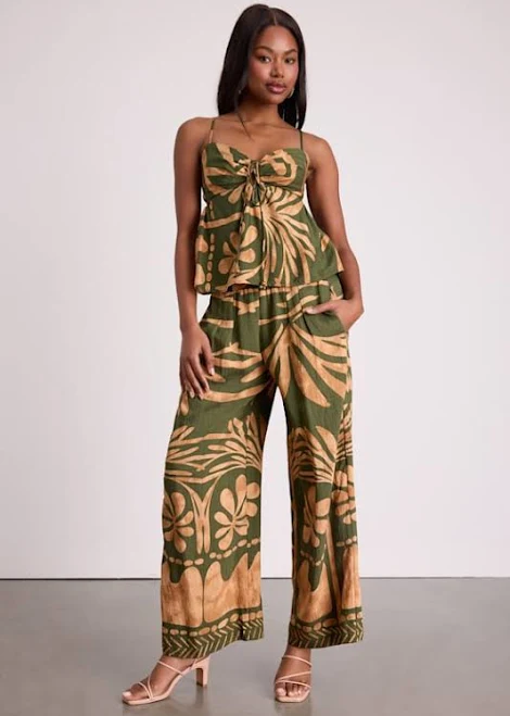 trousers Lulus Boho Print Wide-Leg Pants Lulus $49