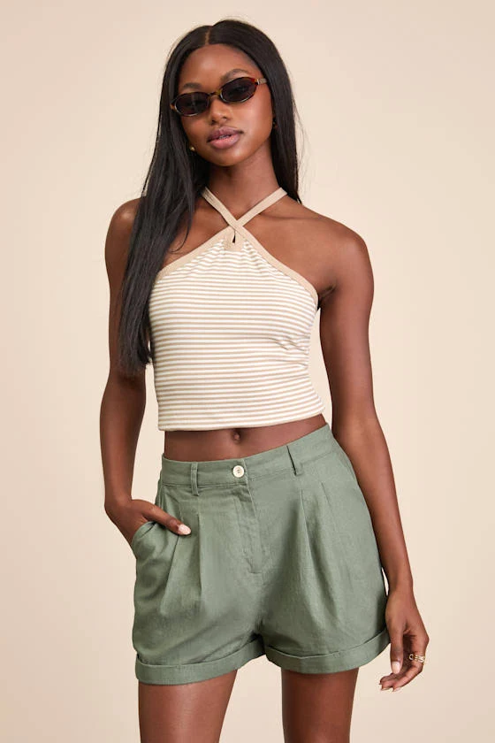 shorts Lulus High-Rise Pleated Shorts Lulus $45