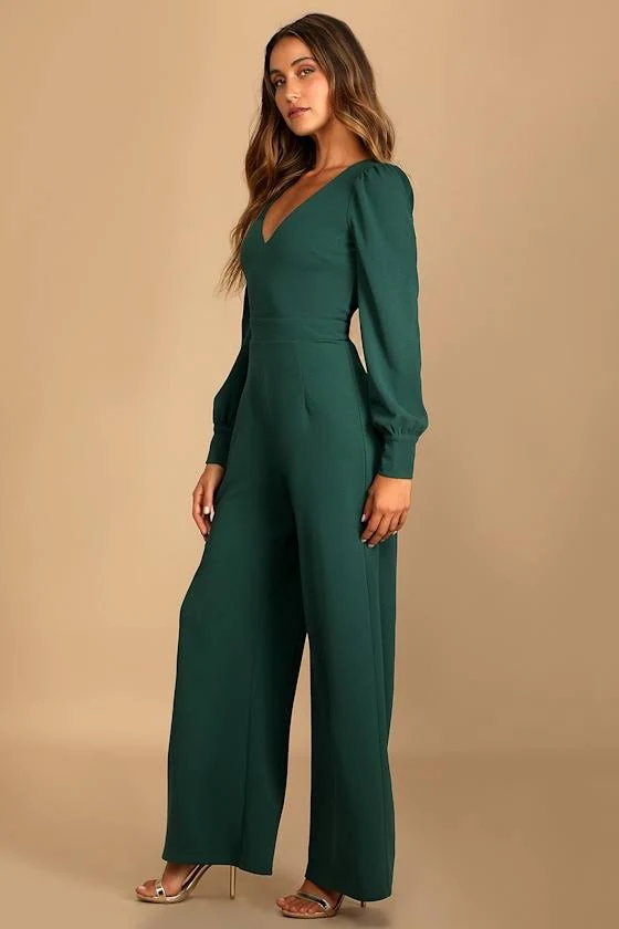 jumpsuit Lulus Long Sleeve Wide-Leg Jumpsuit Lulus $79