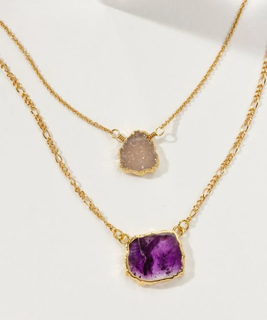 accessory Luna Norte Lavender Fields Layered Necklace Luna Norte $48
