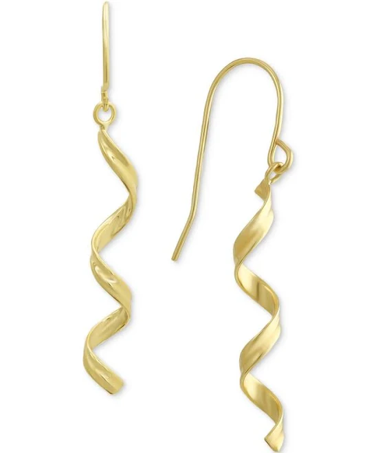 accessory Macy's Women's 10K Gold Spiral Dangle Drop Earrings Macy's $131.25