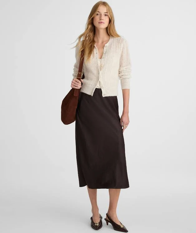 skirt Madewell Satin Midi Slip Skirt Madewell $54.99