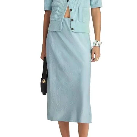 skirt Madewell Satin Midi Slip Skirt Editorialist $60