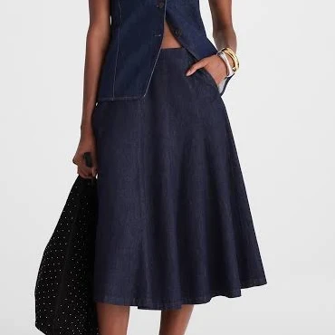 skirt Madewell Women's Flared Denim Midi Skirt Madewell $119.99