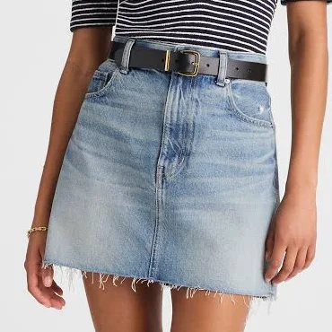 ultra-mini Madewell Women's Raw-Hem Denim Mini Skirt Madewell $69.99