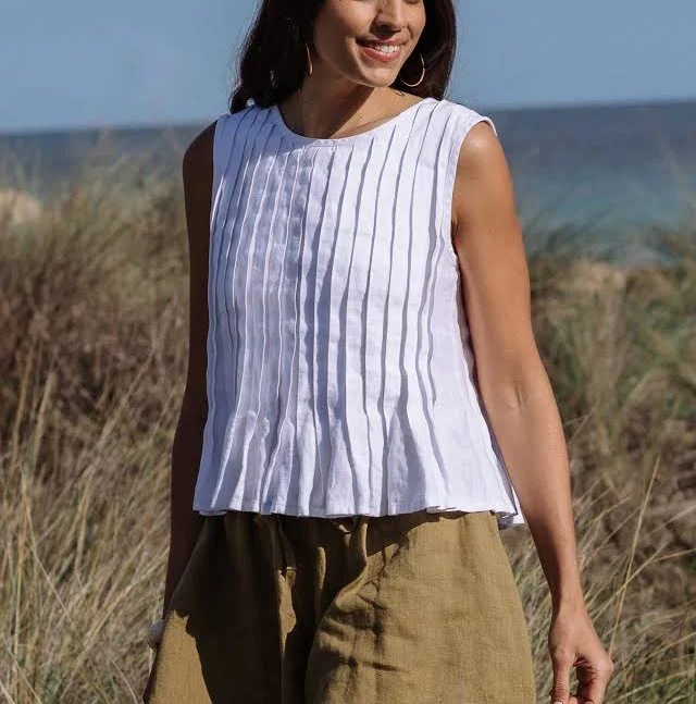 top MagicLinen Moorea Sleeveless Linen Top MagicLinen $131