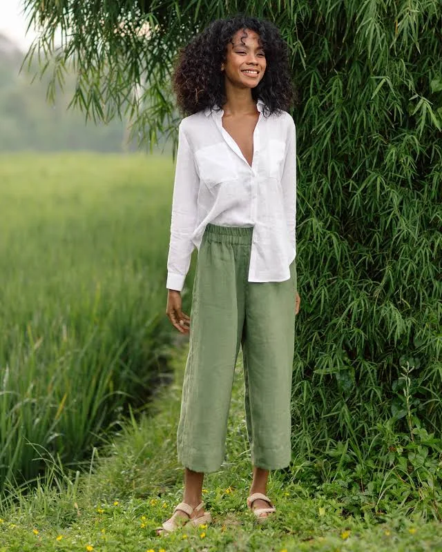 pants MagicLinen Wide Leg Linen Culotte Pants MagicLinen $63.6