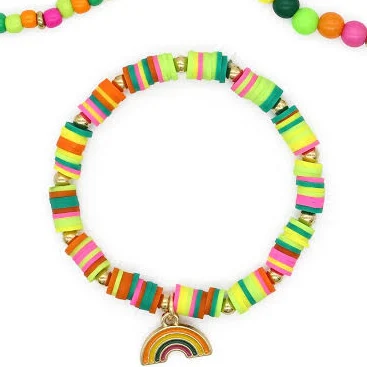 accessory Make Market Summer Rainbow Beaded Bracelet Set Michaels Stores $4.89