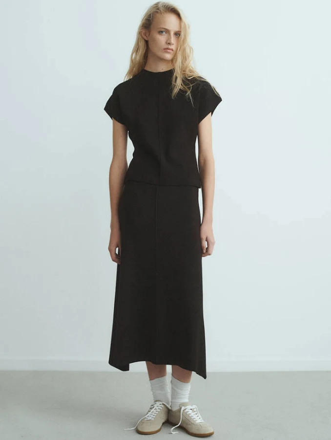 top MANGO Women's Fine-Knit Fitted Turtle Neck Sweater shop.mango.com $35.99