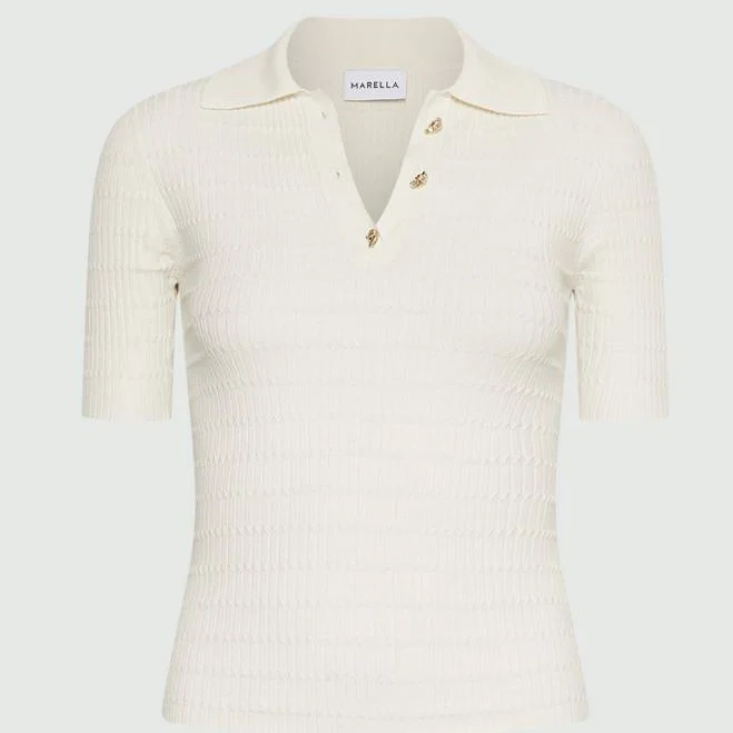 top Marella Viscose Knit Polo Shirt Marella $345