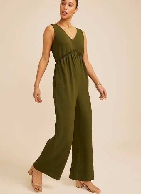 jumpsuit maurices Women's Bare Cool Crepe V Neck Jumpsuit Maurices $25.89