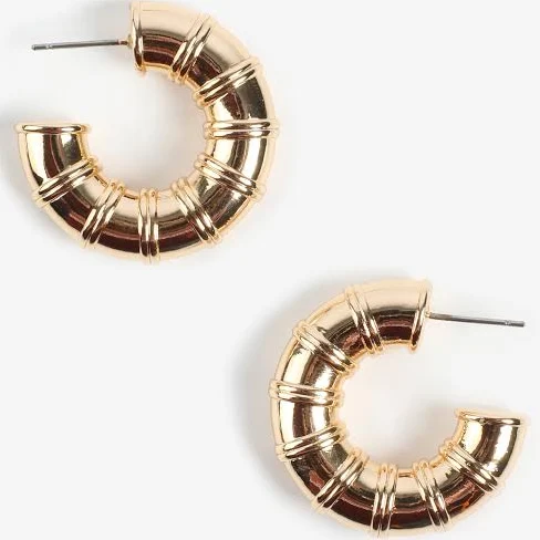 accessory maurices Women's Chunky Textured Hoop Earrings Maurices $9.09