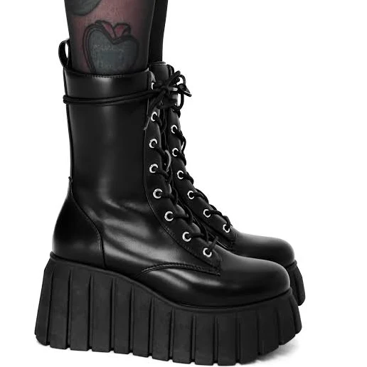 shoes Max Platform PU Boots foxblood.com $120