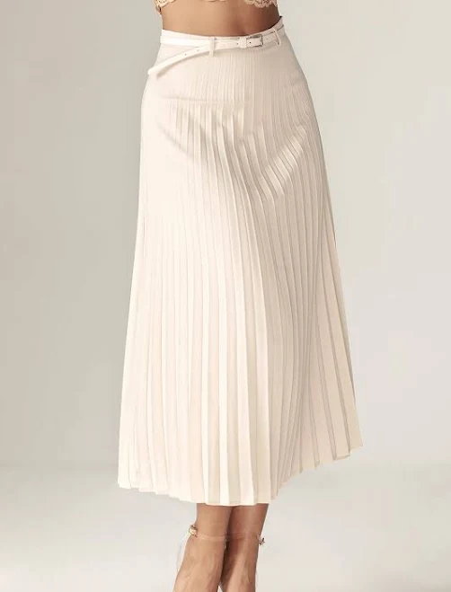 maxi skirt Mei Pleated Midi Belted Skirt Aliava $145