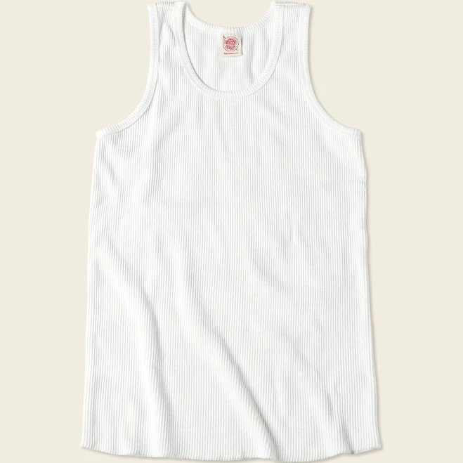 top Mens 10.5 oz Cotton Vintage Ribbed Tank Top Bronson Mfg Co $14.99