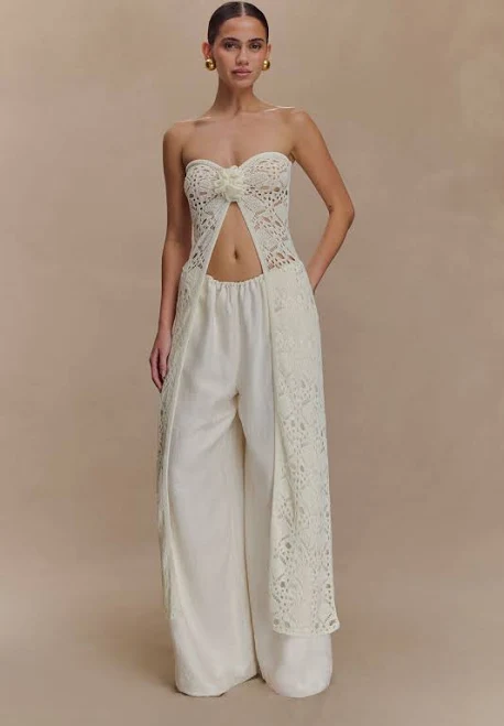 tube top Meshki Aeline Strapless Crochet Knit Top meshki.us $67