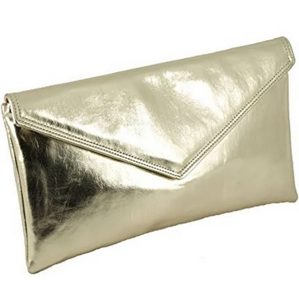 bag Metallic Gold Faux Leather Envelope Clutch Bag Etsy - Seller $46.43