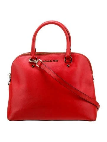 bag Michael Kors Saffiano Leather Top Handle Bag in Red The RealReal $30