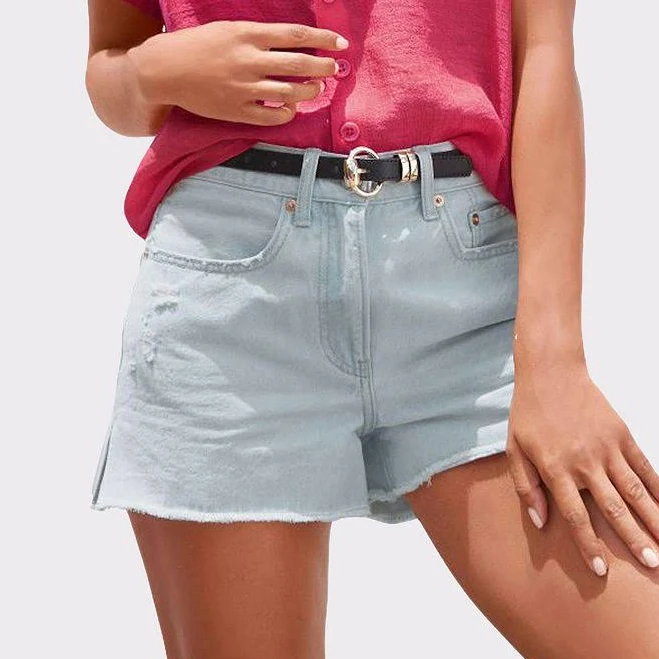 shorts Mid Rise Frayed Hem Shorts Kohl's $64.95