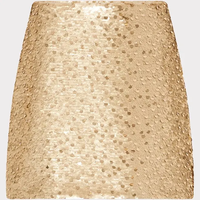 ultra-mini Milly Women's Modern Gold Dot Sequin Mini Skirt Milly $158.99
