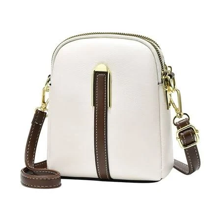 bag Mini Faux Leather Crossbody Bag, Lightweight Slim Mini Phone Carrier Saddle Phone Purse Soft Textured Shoulder Strap Compact Daily for Women (White), Walmart - Lcxifdre $10.34