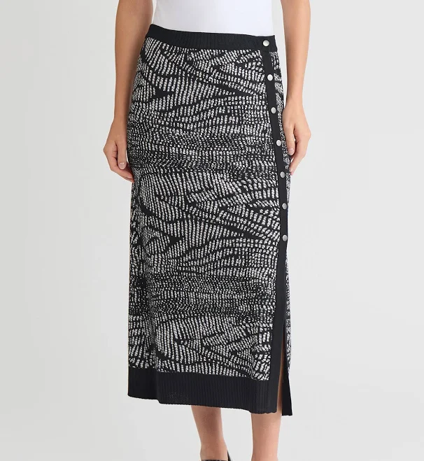 skirt Misook Women's Abstract Animal Print Soft Knit Straight Skirt Misook $123.99