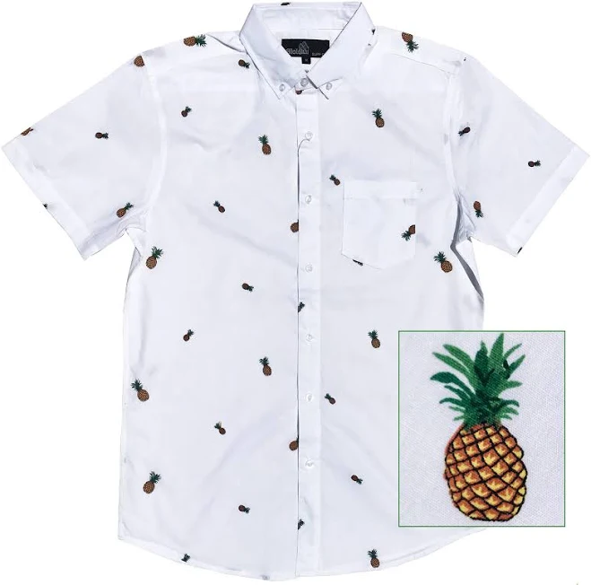 matching set Molokai Pineapple Button Down Shirt Etsy - Seller $29.99