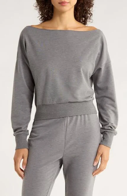 top MPG Sport Cozy Fleece Flashdance Sweatshirt Nordstrom $88
