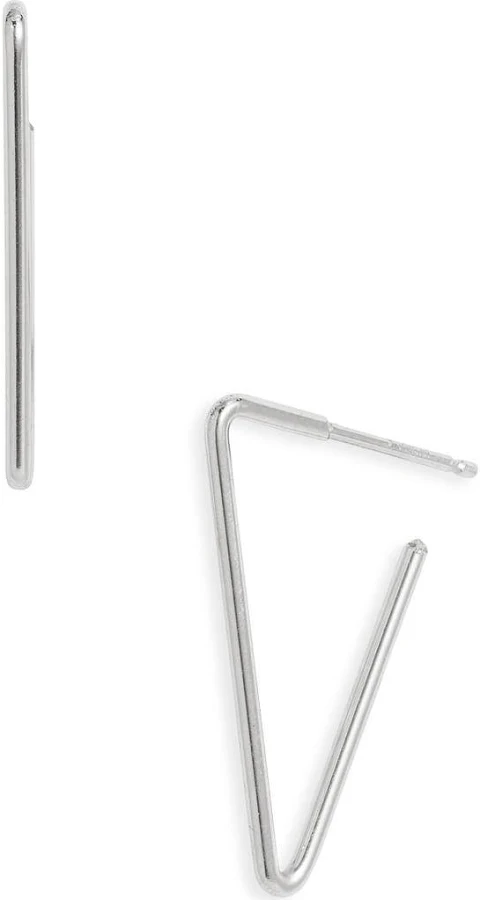 accessory Nashelle Women's Sterling Silver Geo Hoop Earrings Nordstrom $65