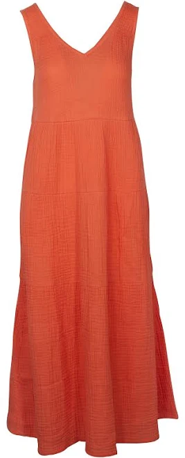 dress Natural Reflections Tiered Maxi Dress - Coral Bass Pro Shops $29.97