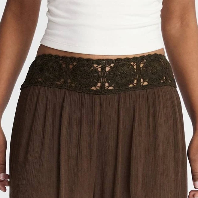 pants No Boundaries Crochet Waist Beach Pants Walmart $14.98