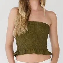 top Oak + Fort Smocked Tube Top Oak and Fort US $19.99