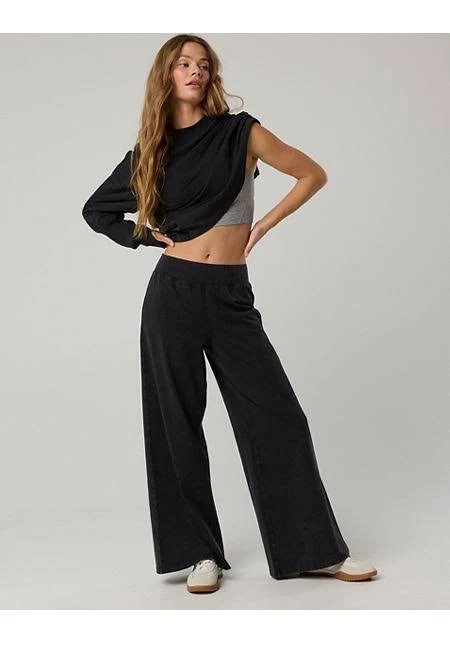 wide leg pants OFFLINE By Aerie OG Cotton Super Wide Leg Pant Women's Aerie $41.96