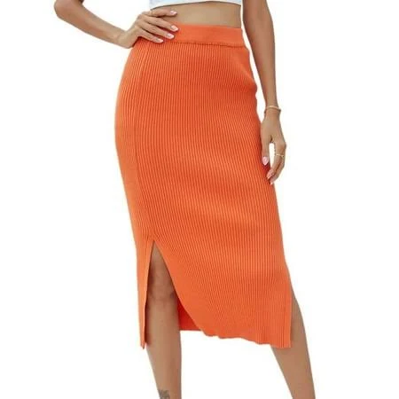 matching_set_bottom OH RARE Women Pencil Side Slit Midi Skirt For Women Walmart - ruijiedianzishangwu $22.99
