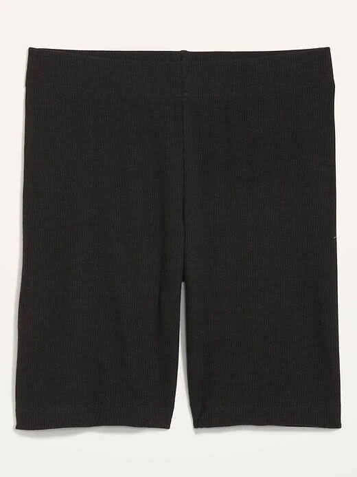 biker shorts Old Navy Women’s High-waisted Rib-knit Biker Black Shorts 8” Inseam eBay - thepurpleshoppe $8.09