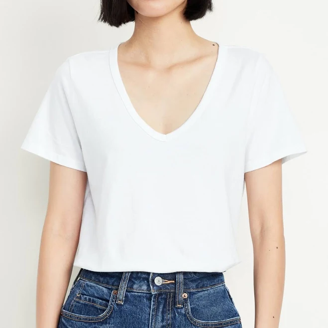 top Old Navy Women's Everywear V-Neck T-Shirt Old Navy $10