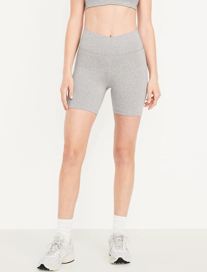 biker shorts Old Navy Women's Extra High-Waisted Cloudcomfy Biker Shorts Old Navy $4.99