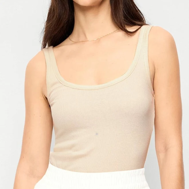top Old Navy Women's First-Layer Ribbed Scoop-Neck Tank Top Old Navy $7.79
