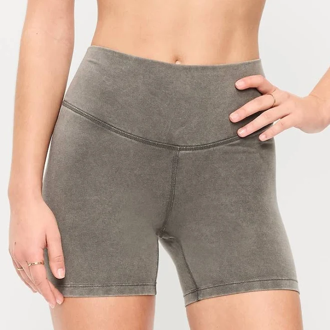 bottoms Old Navy Women's High-Waisted Powerchill Side-Stripe Biker Shorts Old Navy $9.99